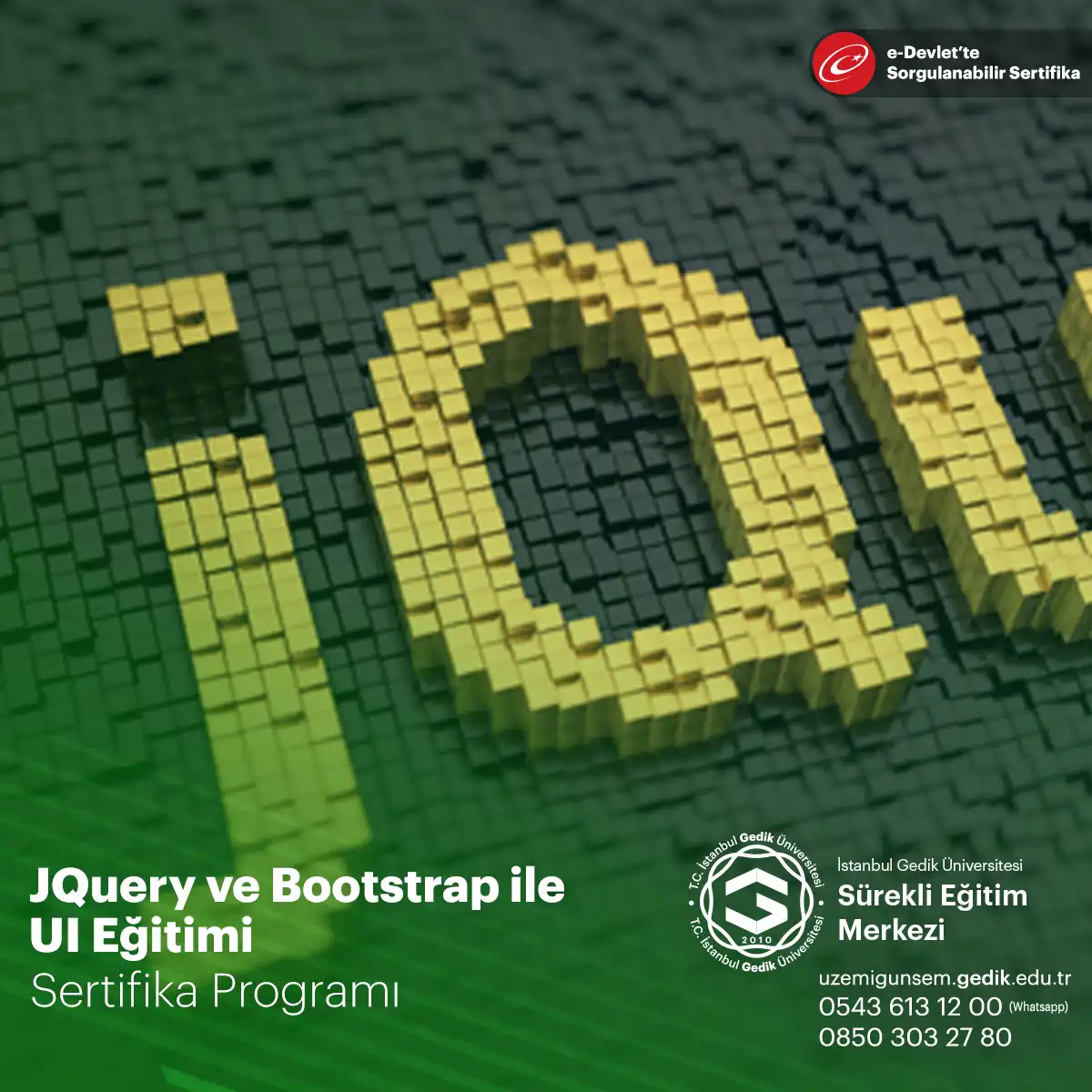 JQuery ve Bootstrap ile UI Eğitimi Sertifika Programı